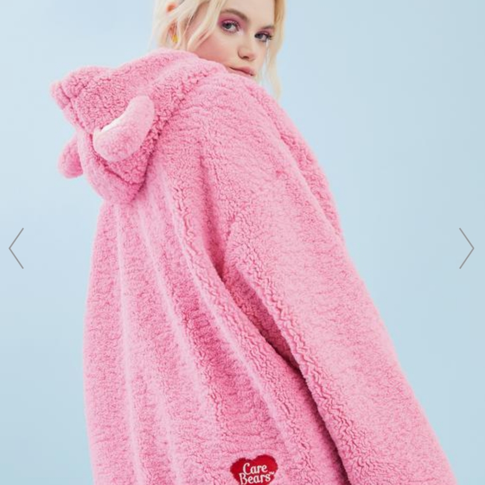 DISCONTINUED Care Bears pink fuzzy bear sweater from Dollskill